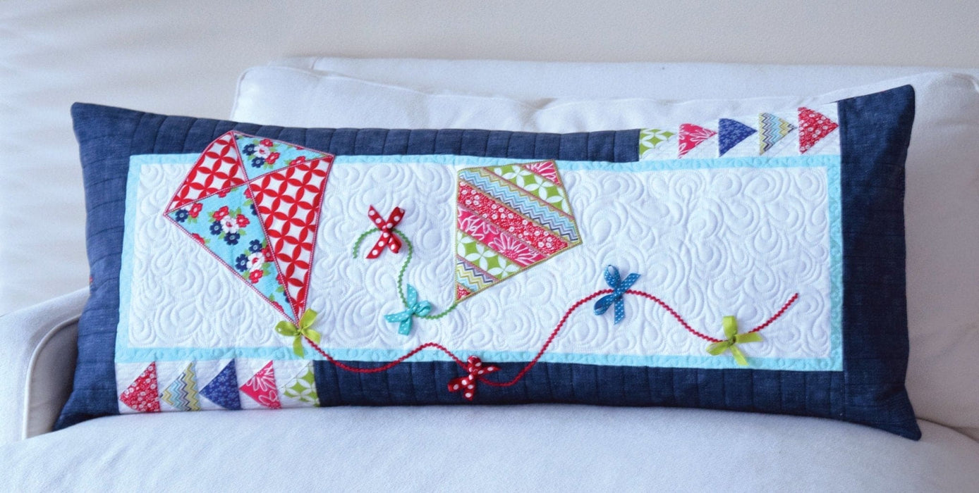 Let's Go Fly a Kite! Bench Pillow PATTERN Machine EMBROIDERY