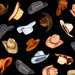 Lil Bit Country - per yard - Dan Morris - Quilting Treasures - Cowboy Hats - Oatmeal - RebsFabStash