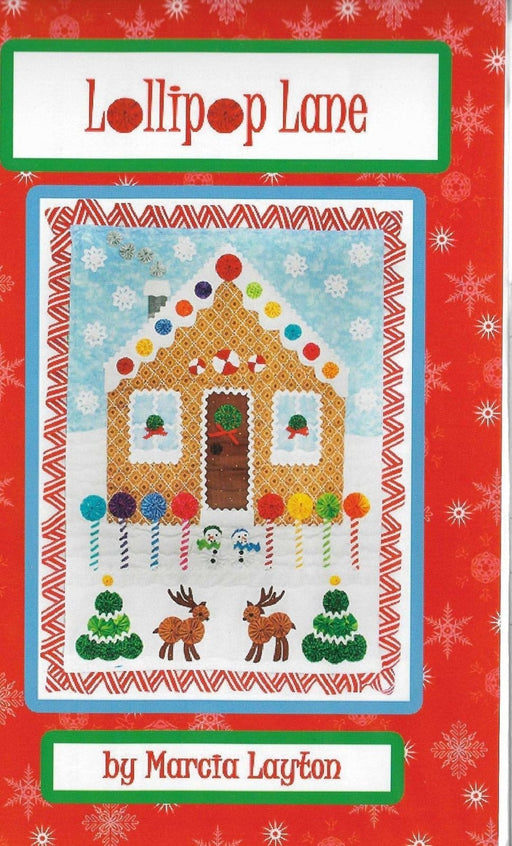 Lollipop Lane - by Marcia Layton - Quilt pattern, applique, embroidery - finished size 21" x 29" - RebsFabStash