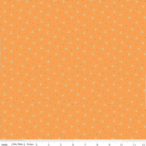 Lori Holt Farm Girl Vintage Fabrics - per yard - Riley Blake - Farm Sweet Farm - Seedling Orange C7880 - Orange - RebsFabStash