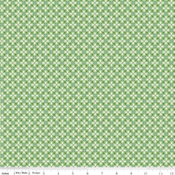 Lori Holt Farm Girl Vintage Fabrics - per yard - Riley Blake - Farm Sweet Farm Sew Along - Calico Green C7884 - Green - RebsFabStash