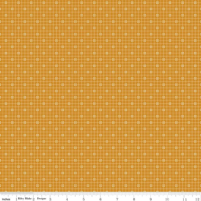 Lori Holt PRIM Collection Prim Plaid Butterscotch by Lori Holt of Bee in My Bonnet at RebsFabStash