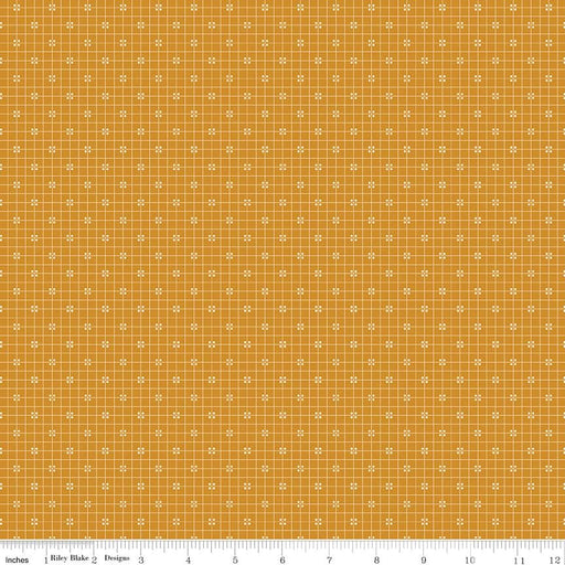 Lori Holt PRIM Collection - Per Yard - Prim Plaid Butterscotch - Lori Holt of Bee in My Bonnet - Riley Blake Designs - C9701-BUTTERSCOTCH - RebsFabStash