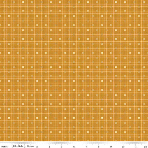 Lori Holt PRIM Collection - Per Yard - Prim Plaid Butterscotch - Lori Holt of Bee in My Bonnet - Riley Blake Designs - C9701-BUTTERSCOTCH - RebsFabStash