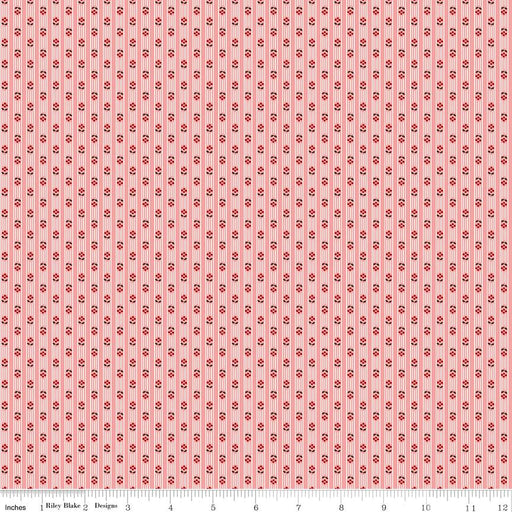 Lori Holt PRIM Collection - Per Yard - Prim Stripe Coral - Lori Holt of Bee in My Bonnet - Riley Blake Designs - C9705-CORAL - RebsFabStash