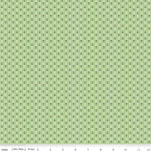 Lori Holt PRIM Collection - Per Yard - Prim Stripe Granny Apple - Lori Holt of Bee in My Bonnet - Riley Blake Designs - C9705-GRANNY APPLE - RebsFabStash
