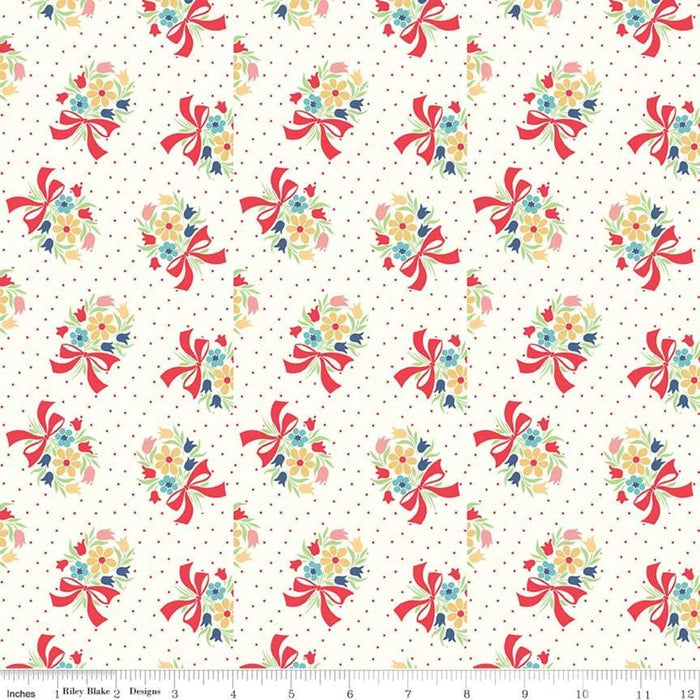 Lori Holt Vintage Happy 2 Fabric Collection - Per Yard - Vintage Happy 2 fabrics - Riley Blake - Leaves Cottage - C9141 Cottage - RebsFabStash