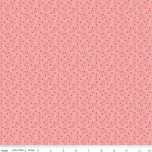 Lori Holt Vintage Happy 2 Fabric Collection - Per Yard - Vintage Happy 2 fabrics - Riley Blake - Ring Toss Coral - C9133 CORAL - RebsFabStash