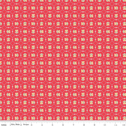 Lori Holt Vintage Happy 2 Fabric Collection - Per Yard - Vintage Happy 2 fabrics - Riley Blake - Tulips Cayenne - C9138 Cayenne - RebsFabStash