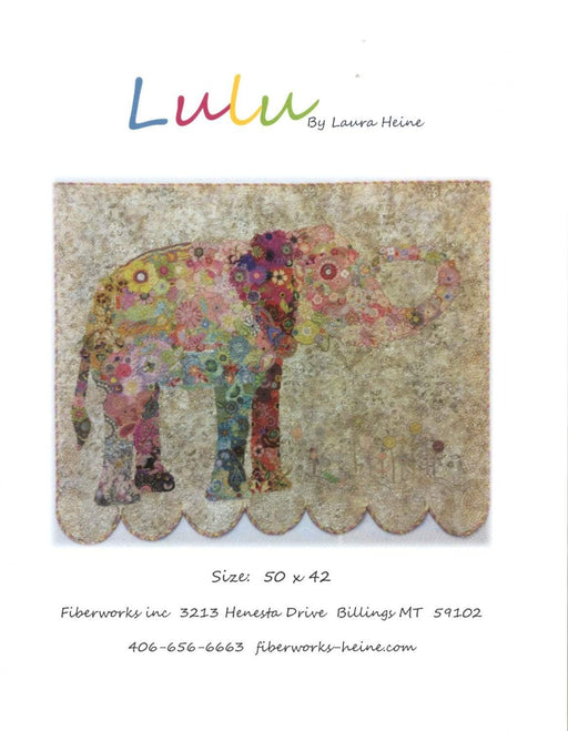 Lulu Elephant Collage from Fiberworks Inc. - Quilt Pattern by Laura Heine - RebsFabStash