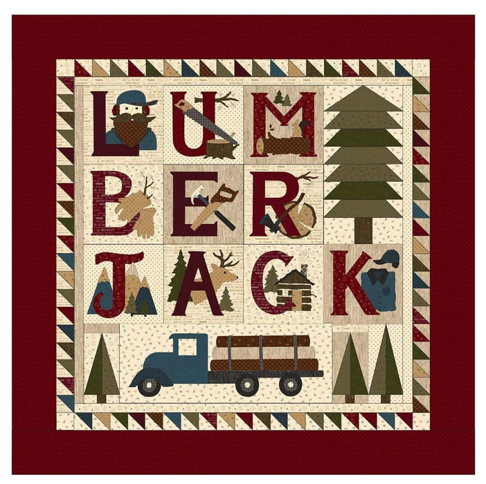 Lumber Jack Aaron -per yard -Riley Blake Designs- Stacy West-Buttermilk Basin Design- Grey Words on Black - C8703 Black - RebsFabStash