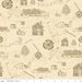 Lumber Jack Aaron -per yard -Riley Blake Designs- Stacy West-Buttermilk Basin Design- Main Print Tossed Lumberjack tools C8700 Cream - RebsFabStash