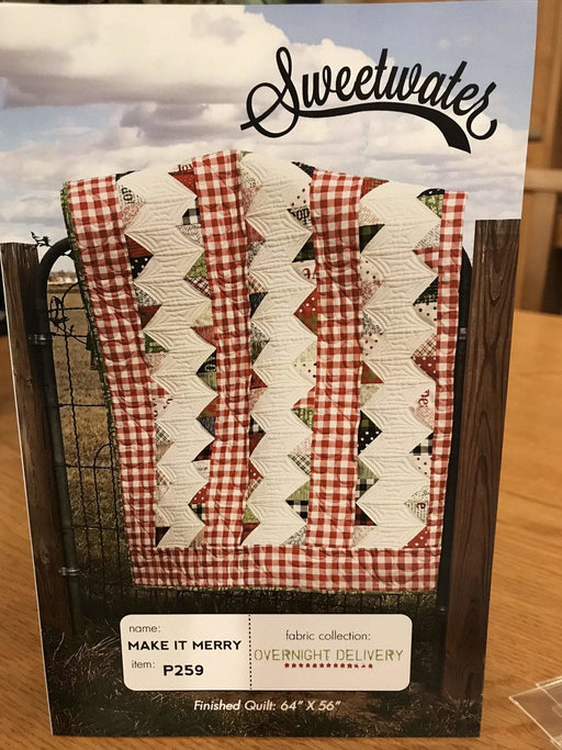 Make it Merry - Quilt Pattern designed by Sweetwater - finished size 64" x 56" - Item #P259 - RebsFabStash