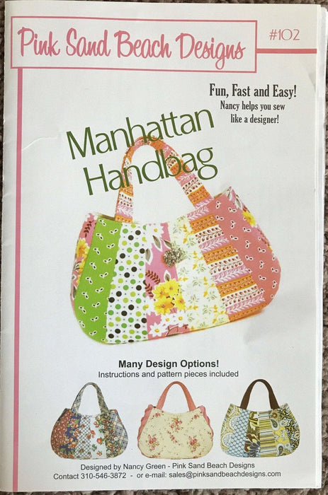 Manhattan Handbag - Pink Sand Beach Designs - Designed by Nancy Green - #102 - RebsFabStash