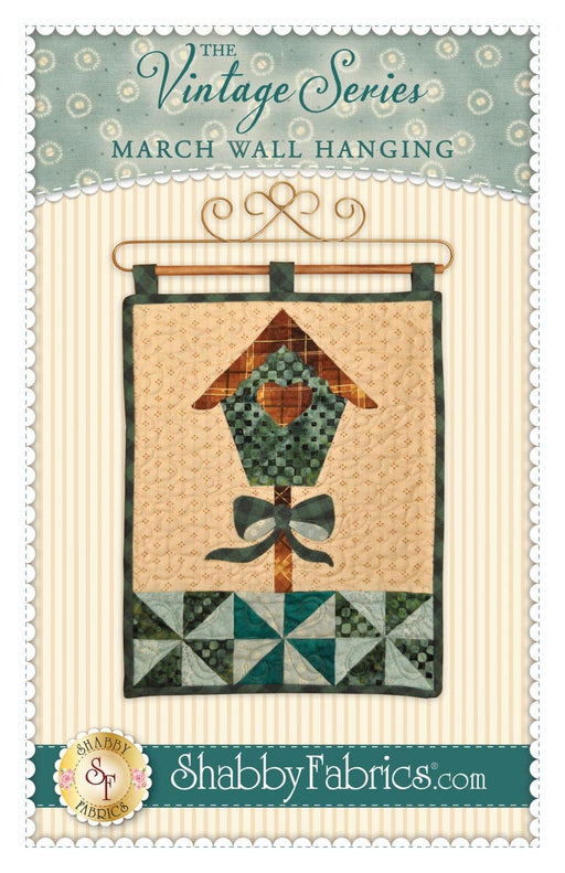 March Wall Hanging- Pattern - by Shabby Fabrics - 12" x 18" - The Vintage Series - RebsFabStash