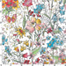 Meadow Edge - Large Meadow Flower - Per Yard - by Maywood Studio - Floral, Butterflies - White - MASD10002-W-Yardage - on the bolt-RebsFabStash