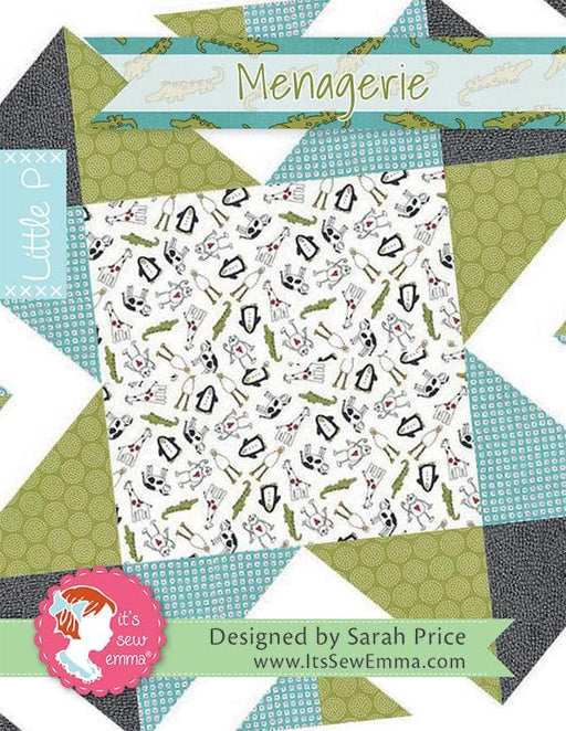 Menagerie - Quilt PATTERN - It's Sew Emma - Design by Sarah Price - finished size 36.5" x 36.5" - RebsFabStash