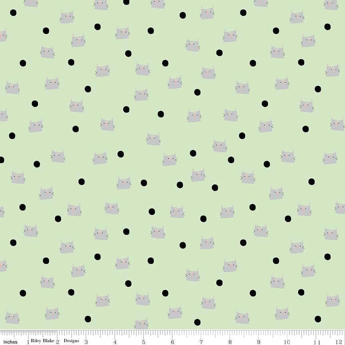 Meow and Forever Fabric Collection -Per Yard -Riley Blake Designs -Cats -My Mind's Eye - Tossed Fish on Light Pink - C7842 Pink - RebsFabStash