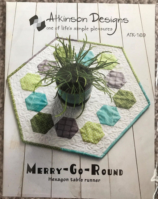 Merry Go Round - A Mini Quilt Pattern by Atkinson Designs - Hexagon Table topper - ATK 169 - RebsFabStash