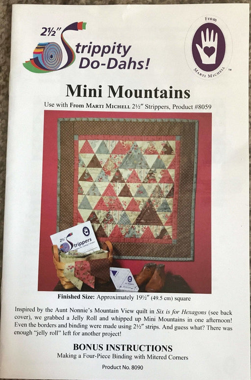 Mini Mountains - Pattern by Marti Michell - Strip or Jelly Roll Pattern - Wall Hanging - RebsFabStash