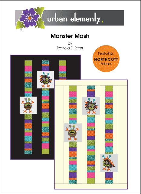 Monster Mash - Quilt PATTERN - by Patricia Ritter for Urban Elementz - pieced and applique - RebsFabStash