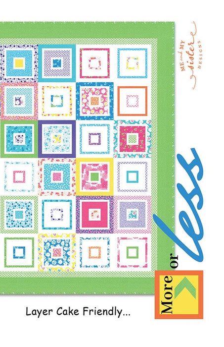More or Less - Quilt PATTERN - features the Fiddle Dee Dee collection by Me and My Sister Designs for Moda - 68" x 68" - RebsFabStash