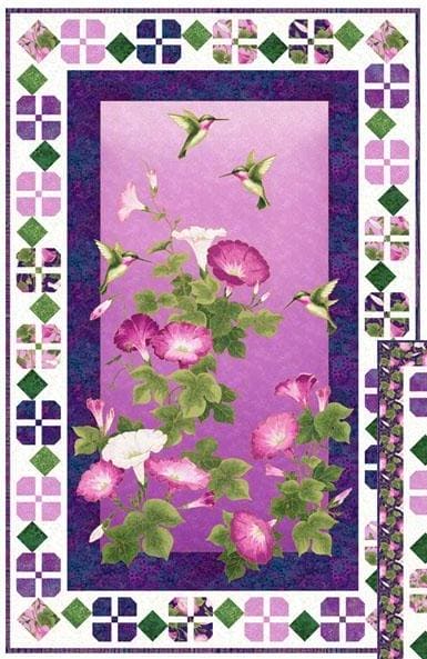 Morning Vine - Quilt PATTERN - by Marjorie Rhine Quilt Design Northwest - Features Morning Glory Shimmer fabric by Deborah Edwards for Northcott - RebsFabStash