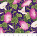 Morning Glory - White and Pink Morning Glories on Purple - by Deborah Edwards for Northcott - RebsFabStash
