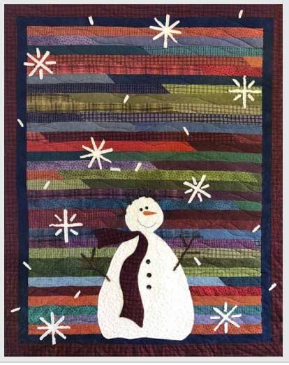 Mr SnowJangles - PATTERN ONLY! - Features Woolies by Bonnie Sullivan - Quilt designed by Front Porch Quilts - Finished Size 62" x 74" - RebsFabStash