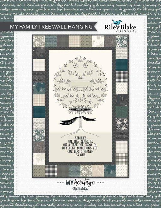 My Family Tree Wall Hanging - QUILT KIT - Uses My Heritage fabric by My Mind's Eye for Riley Blake Designs - panel wall hanging - 36" x 54" - RebsFabStash