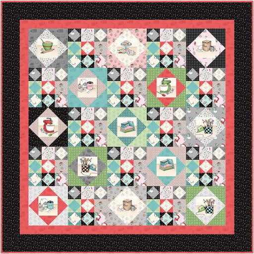 My Mother's Kitchen - Quilt Kit - Maywood studio - Happiness is Homemade collection by Kris Lammers - Finished Size 72" X 72" - KIT-MASMMK - RebsFabStash