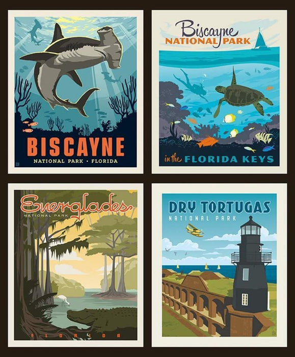 National Parks Collection - PANEL - per yard - Riley Blake Designs - Digital Print Panel 36" Everglades - Florida - RebsFabStash