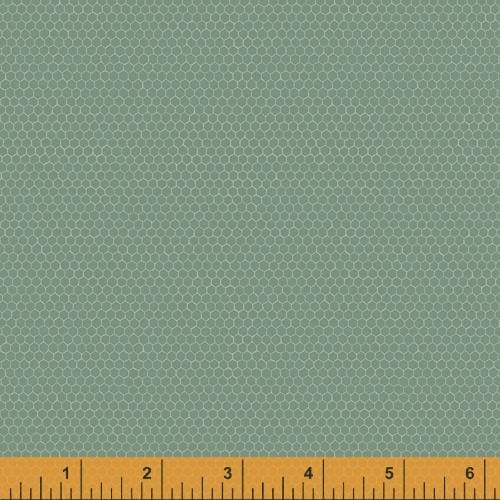 Nature Study - per yard - by Whistler Studio for Windham - 52092-17 Teal Hexagons - RebsFabStash