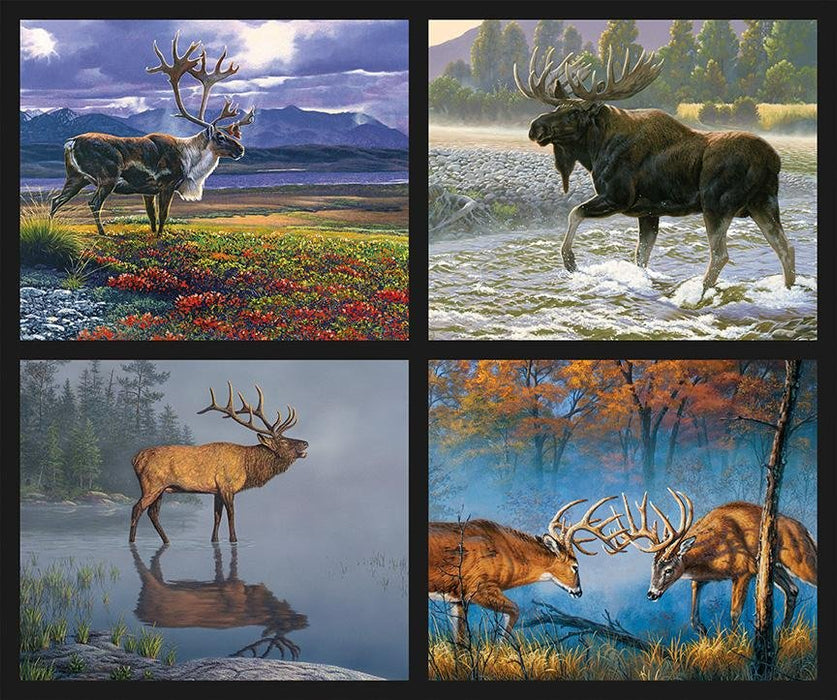 Nature's Finest - per PANEL - Riley Blake Designs - 36" Moose Panel - P9951-MOOSE - RebsFabStash