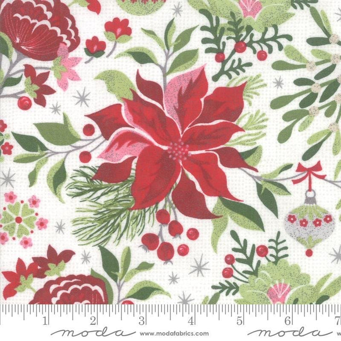 Naughty or Nice - Pine Bough Stone Snow - by the yard - by BasicGrey for MODA - 30631 14 - RebsFabStash
