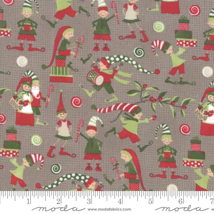 Naughty or Nice - Pine Bough Stone Snow - by the yard - by BasicGrey for MODA - 30631 14 - RebsFabStash