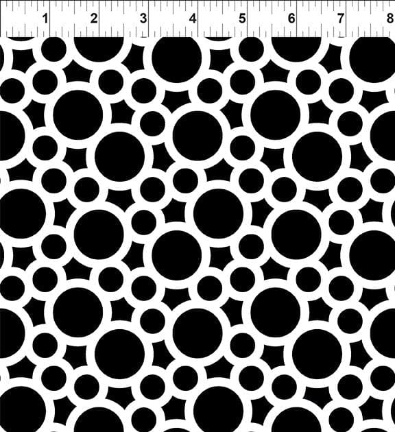 NEW! A Groovy Garden - Circles - Per Yard - Jason Yenter - In The Beginning Fabrics - Black & White - Black - 9AGG-1 - RebsFabStash