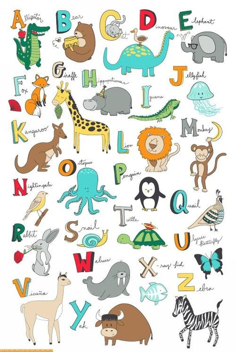 New! A TO ZOO - Animal ABC Panel - Per PANEL- by Whistler Studios - Windham Fabrics - Animal, ABC, Alphabet - 24" x 42" panel - 52211P-1 - RebsFabStash