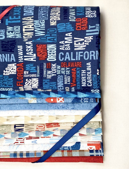 NEW! Across the USA - PROMO Fat Quarter Bundle (12) - By Whistler Studios for Windham Fabrics - RebsFabStash