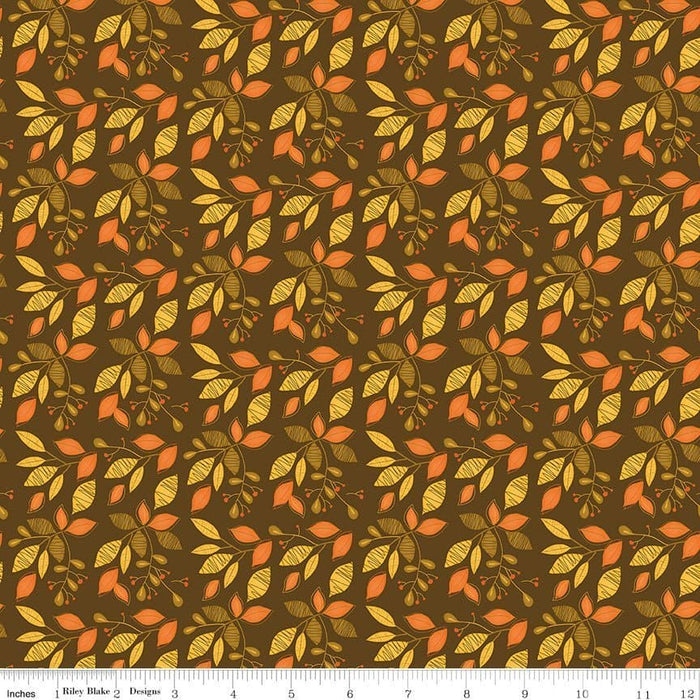 NEW! Adel In Autumn - Leaves - per yard - by Sandy Gervais for Riley Blake Designs - Fall - C10822-CREAM - RebsFabStash
