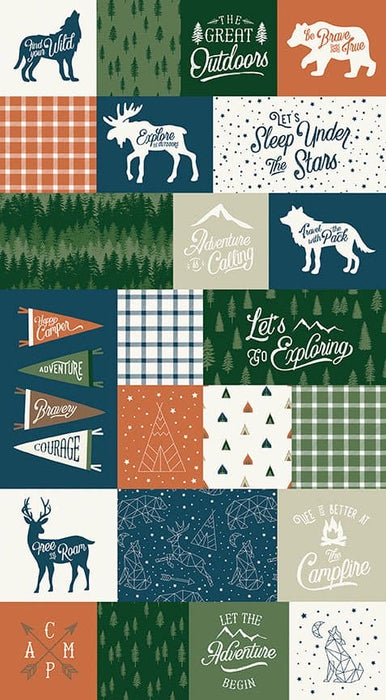NEW! Adventure is Calling - Brown Main Print - per yard - by Dani Mogstad for Riley Blake Designs - Outdoors, Wildlife - C10720-BROWN - RebsFabStash