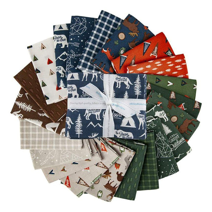 NEW! Adventure is Calling - Fat Quarter Bundle- (21) 18"x 21" pieces -by Dani Mogstad for Riley Blake - Outdoors, Wildlife - FQ-10720-21 - RebsFabStash