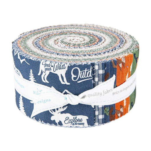 NEW! Adventure is Calling - Jelly Roll - (40) 2.5" Strips - Rolie Polie -by Dani Mogstad for Riley Blake - Outdoors, Wildlife - RP-10720-40 - RebsFabStash