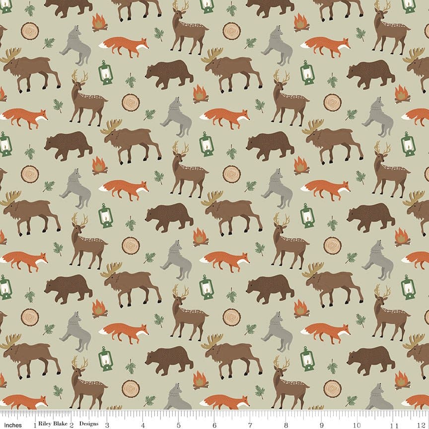 Camping themed fabrics