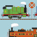 New! All Aboard with Thomas & Friends - PANEL Green - Per Panel - Riley Blake Designs - Licensed - Large Panel 36" x 43" - Trains - C11007 Green - RebsFabStash