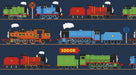 New! All Aboard with Thomas & Friends - Train Line Navy - Per Yard - Riley Blake Designs - Licensed - Trains on Tracks - C11006 Navy - RebsFabStash