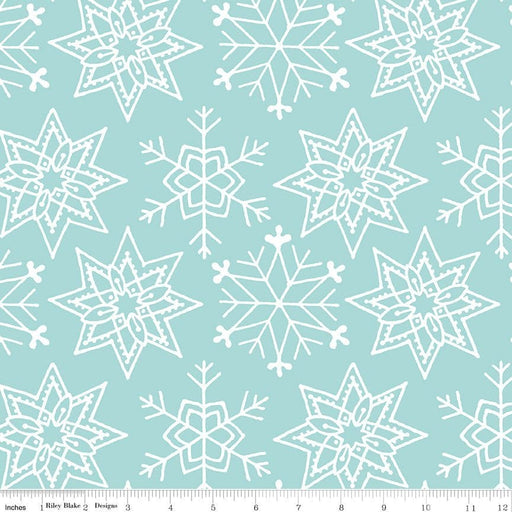 NEW! All About Christmas - Blue Christmas Snowflakes - per yard -by Janet Wecker Frisch for Riley Blake Designs - Winter - C10798-BLUE - RebsFabStash