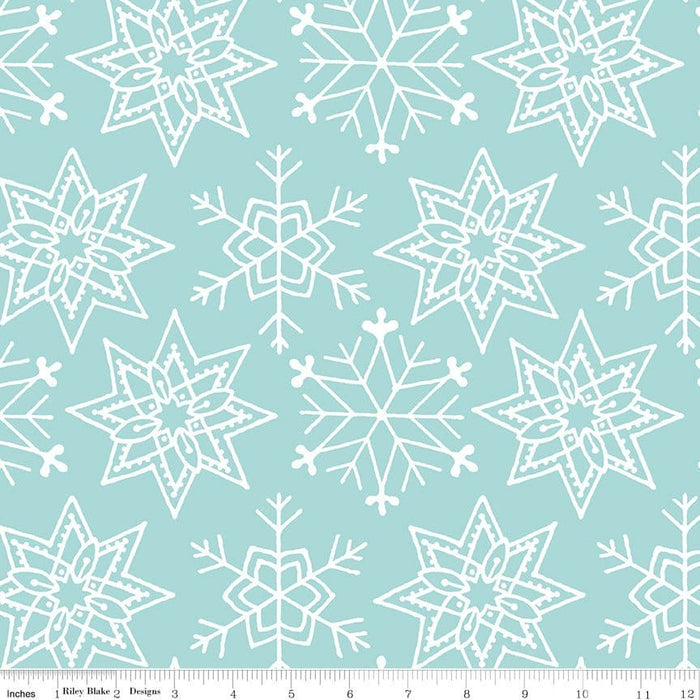 NEW! All About Christmas - Blue Christmas Vintage Ornaments - per yard -by Janet Wecker Frisch for Riley Blake Designs - Winter - C10799-BLUE - RebsFabStash