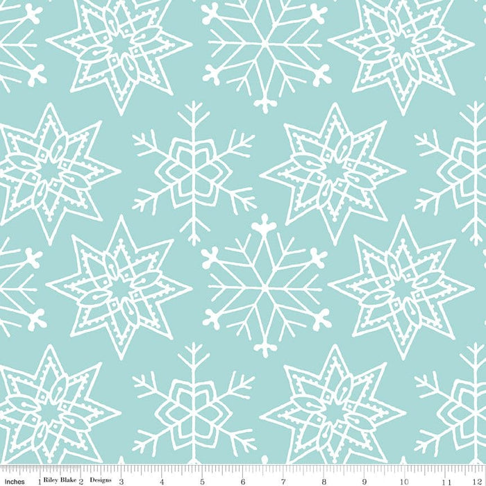 NEW! All About Christmas - Green Christmas Stamps - per yard -by Janet Wecker Frisch for Riley Blake Designs - Winter - C10797-GREEN - RebsFabStash