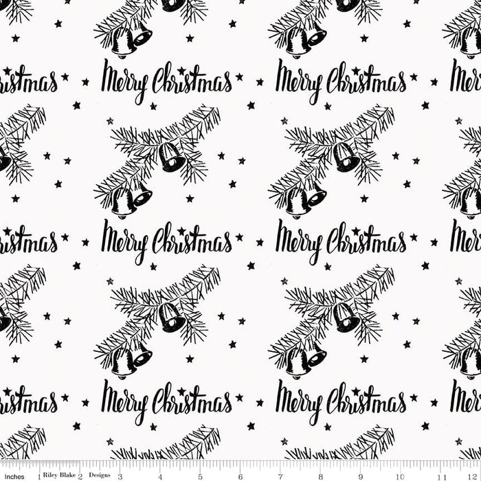 NEW! All About Christmas - Green Christmas Stamps - per yard -by Janet Wecker Frisch for Riley Blake Designs - Winter - C10797-GREEN - RebsFabStash